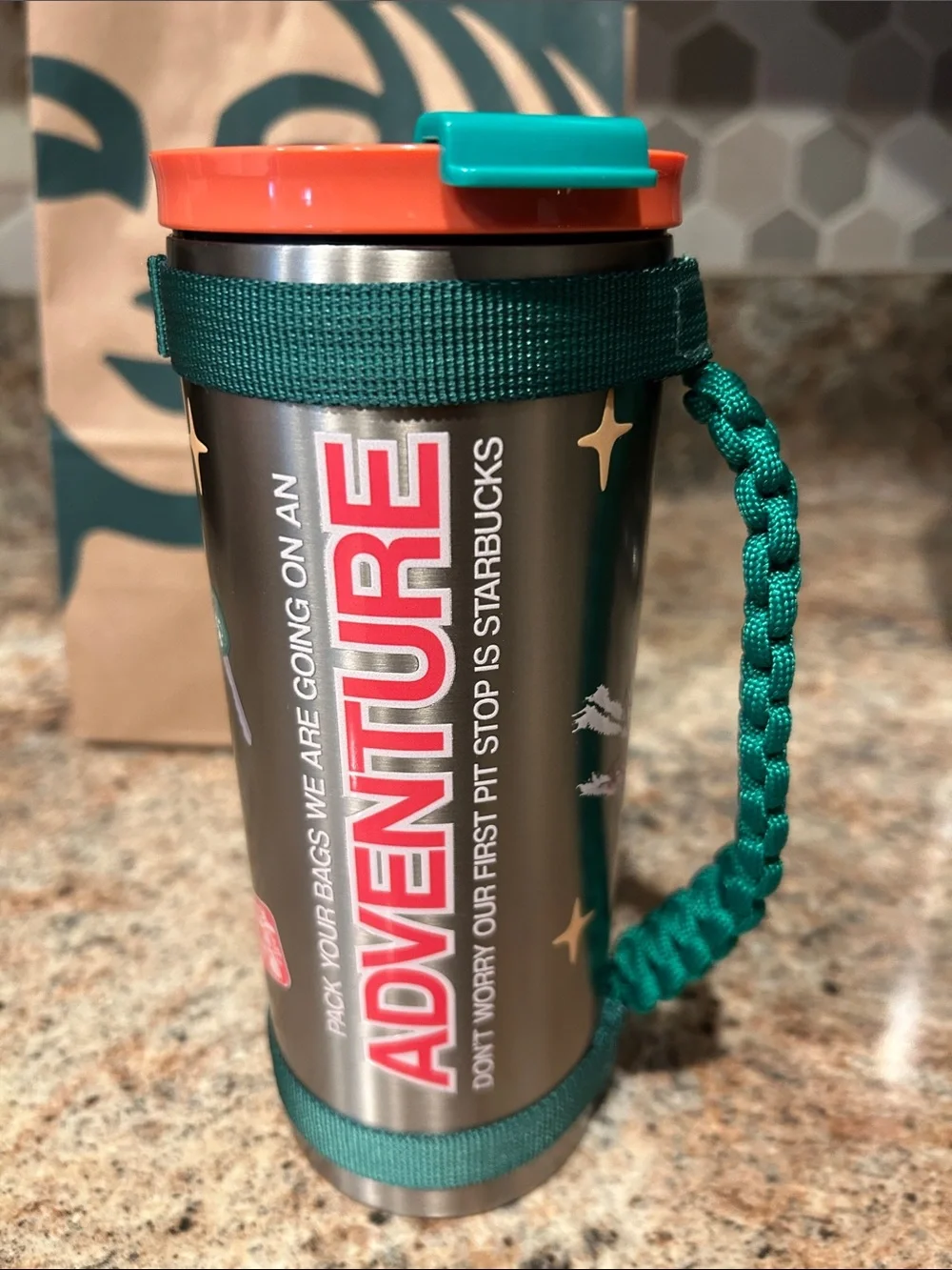 NEW Starbucks Dandy Worldwide Adventure 20oz Stainless Steel Tumbler Roadtrip